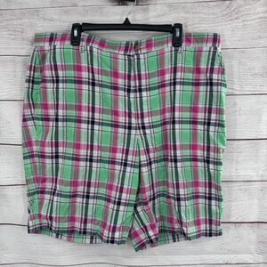FootJoy Golf Shorts Plaid Flat Front Lightweight Performance Mens Size 42‎